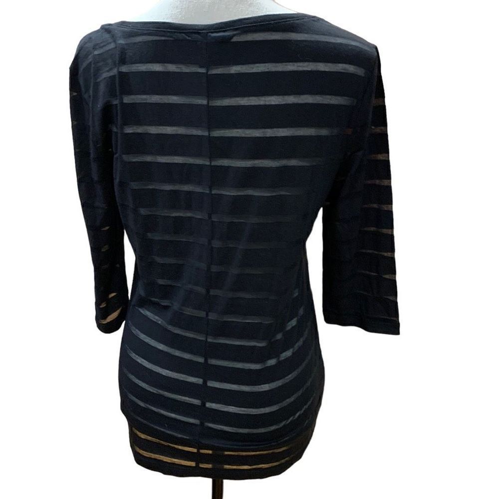Victoria’s Secret Tee-Shirt, Sexy, Black, Narrow Transparent Stripes - Picture 2 of 9